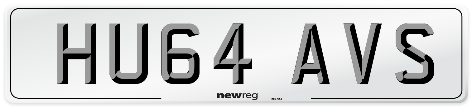 HU64 AVS Number Plate from New Reg